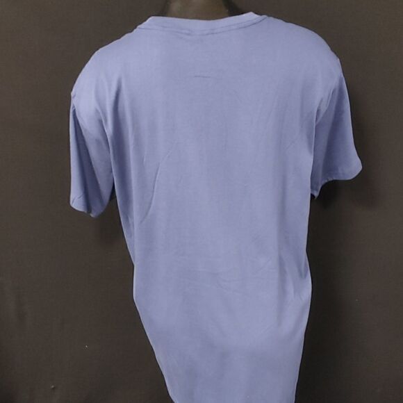 LADIE'S HANES BEEFY T CREW NECK T SHIRT NAVY - Picture 4 of 6